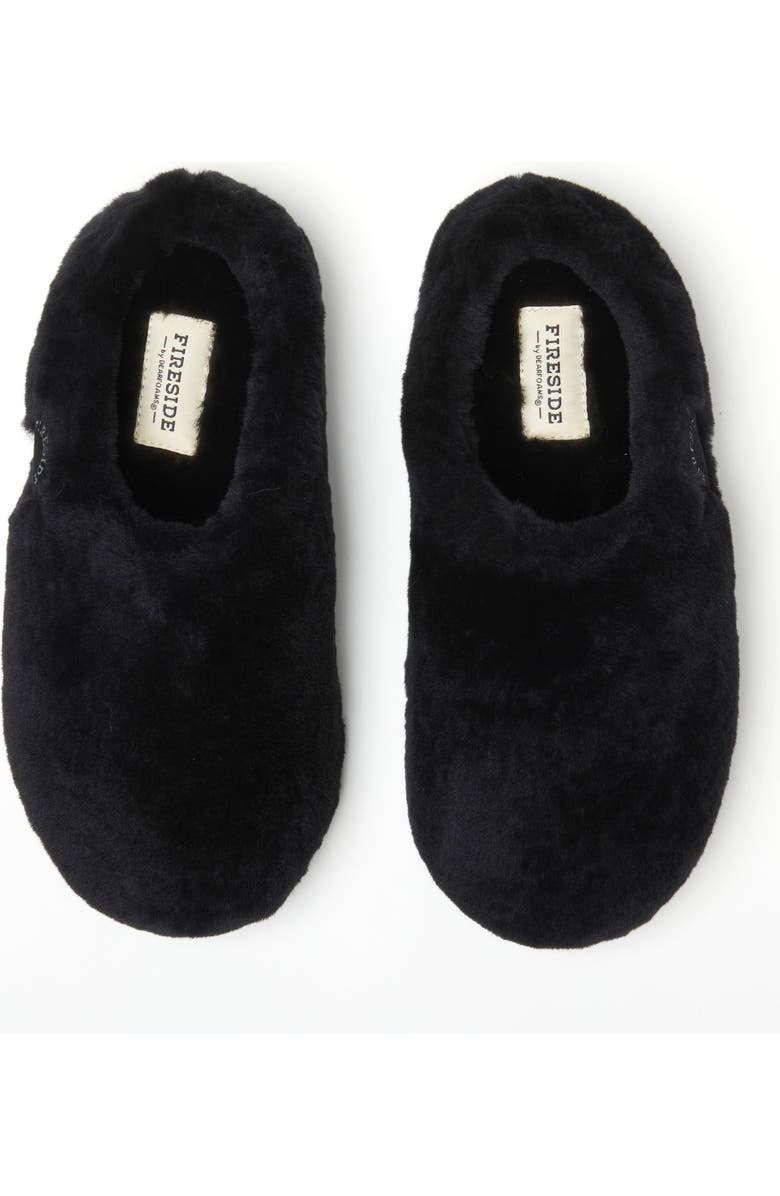 DEARFOAMS Fireside Maryboro Genuine Shearling Platform Fuzzy Clog Slipper, Alternate, color,