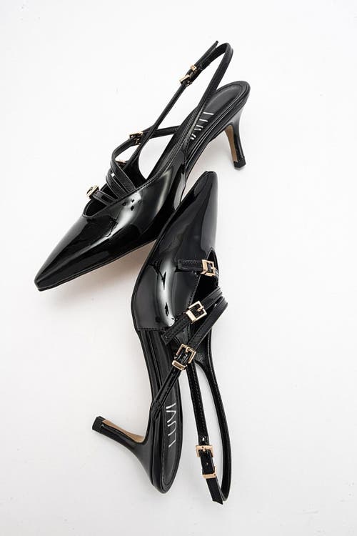 Prologue Shoes Magra Pointed-toe Slingback Stiletto In Black