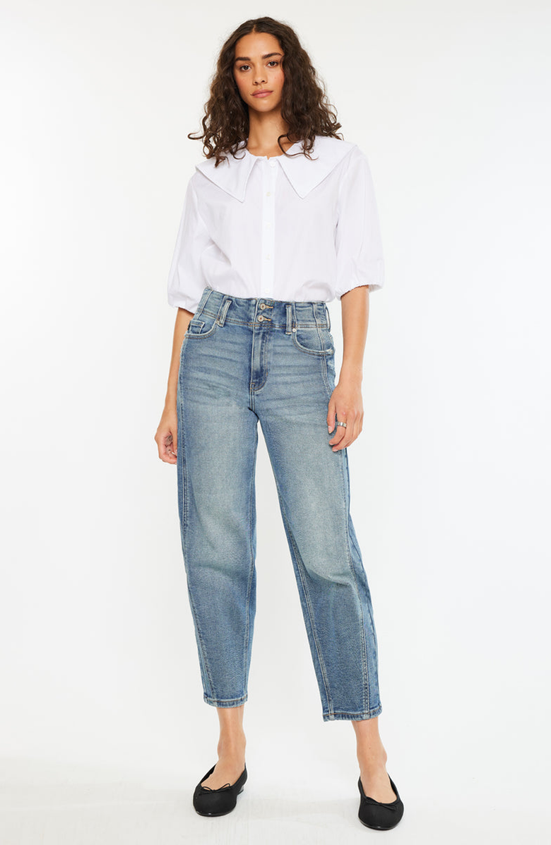 KanCan Jane Ultra High Rise Slim Barrel Jeans, Alternate, color, Medium Wash