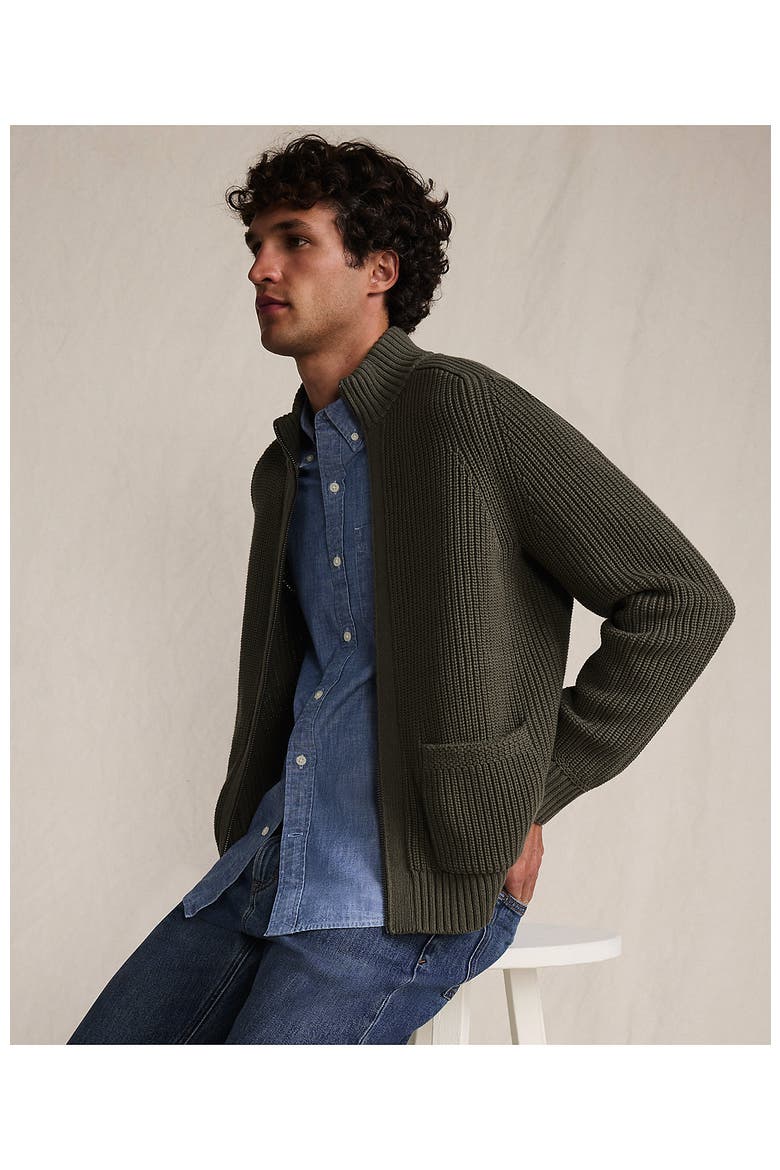 Long Sleeve Drifter Full Zip Cardigan Sweater, Alternate, color, Forest Moss