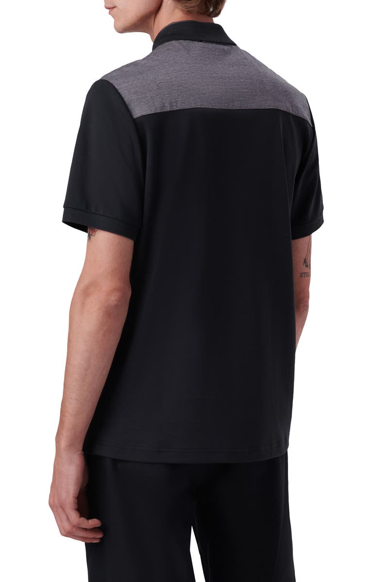 Bugatchi Solid Pima Cotton Zip Polo Shirt, Alternate, color, 