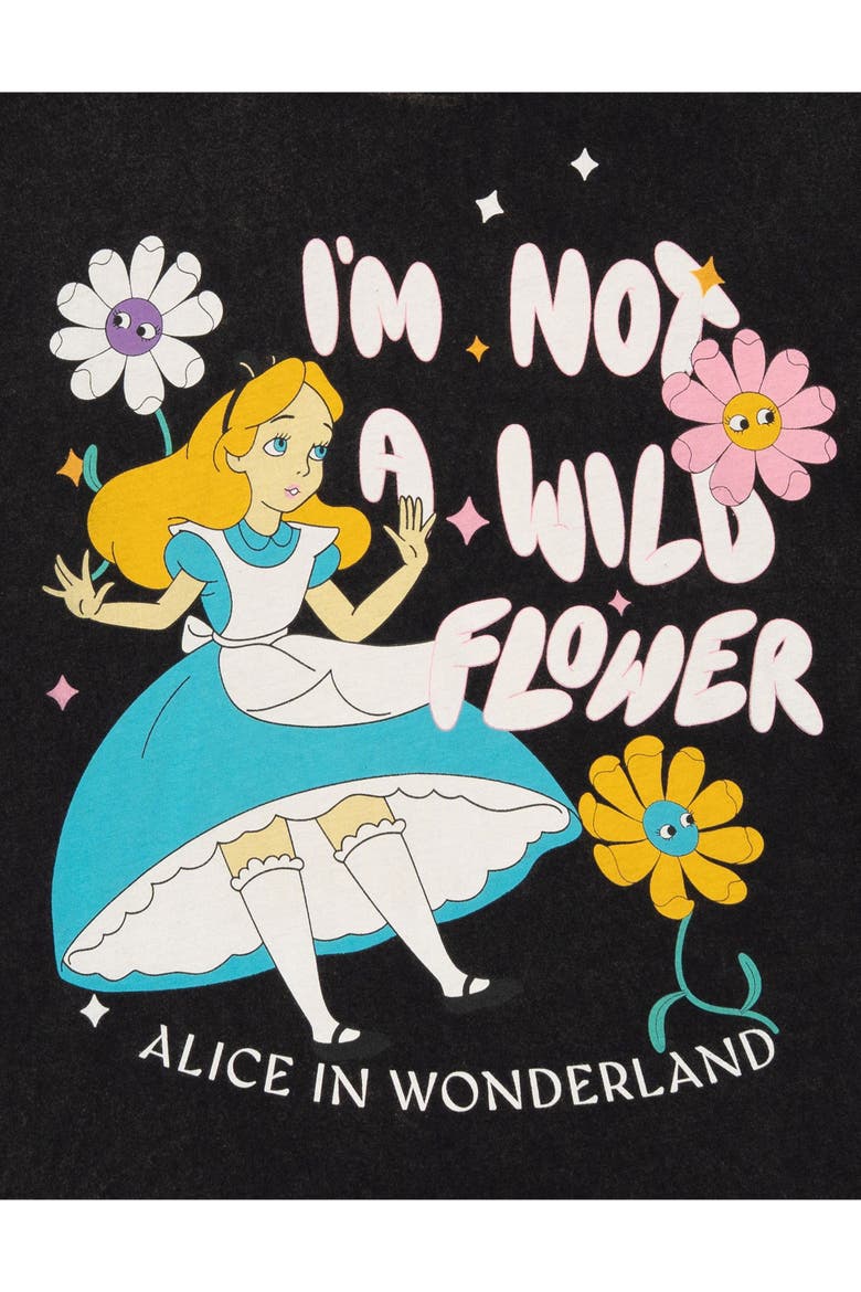 Short Sleeve T-shirt (toddler, Little Kid & Big Kid), Alternate, color, Alice Black Wash