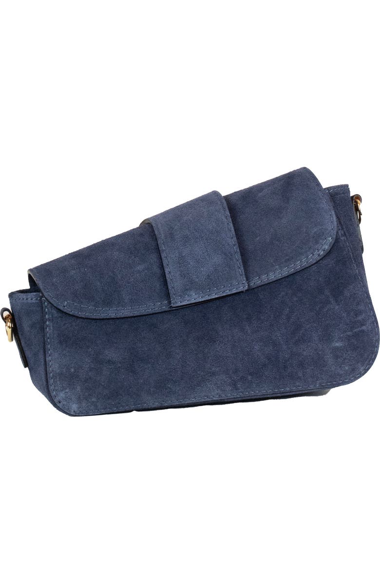 Persaman New York Cleo Suede Shoulder Bag, Alternate, color, Navy