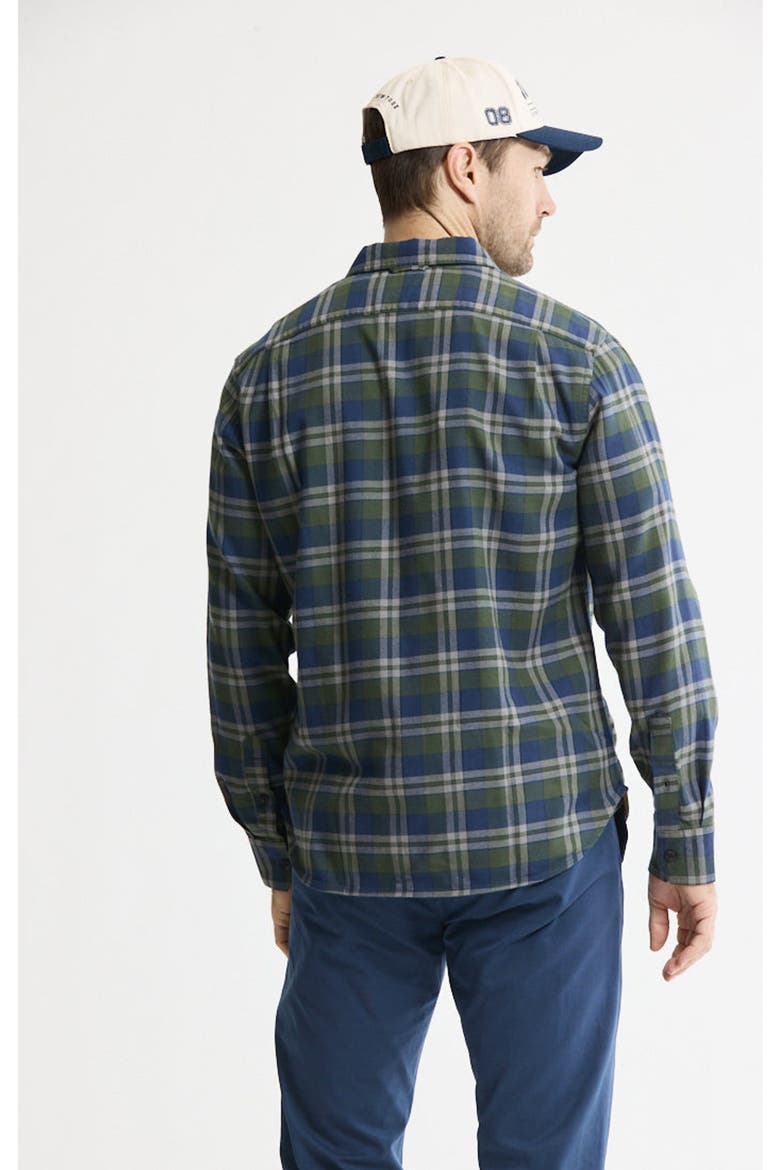 Manor Stretch Flannel Button-Down Shirt, Alternate, color, Green