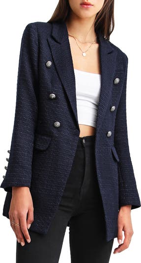 Princess Polly Textured Weave Blazer