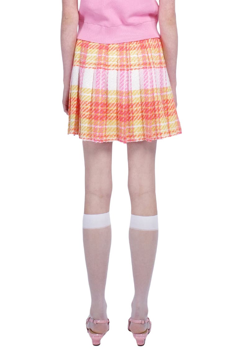 Capri Plaid Kilt Skirt, Alternate, color, LEMON MULTI