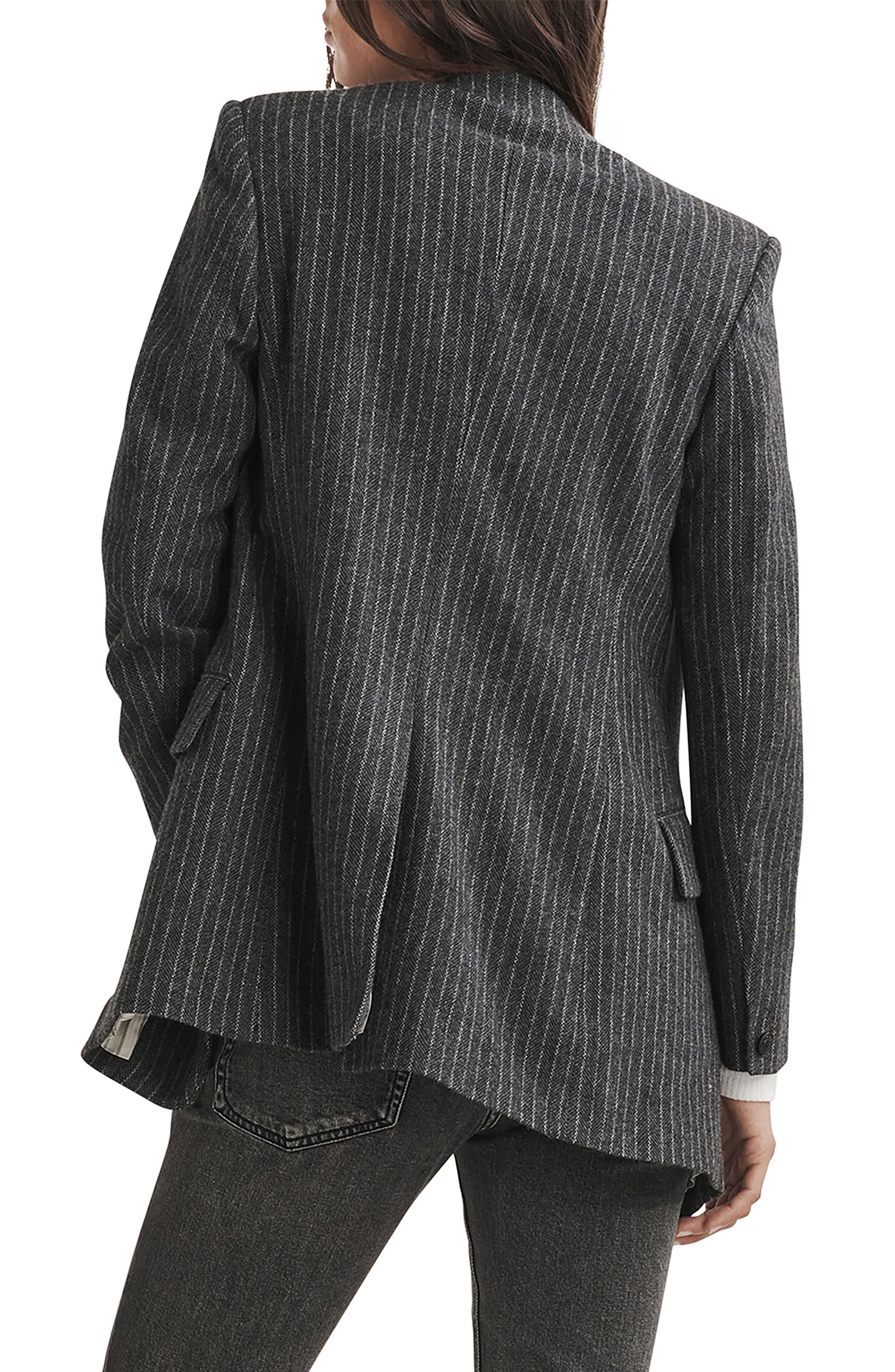 rag & bone Charles Pinstripe Wool Blend Blazer (Women) | Nordstromrack