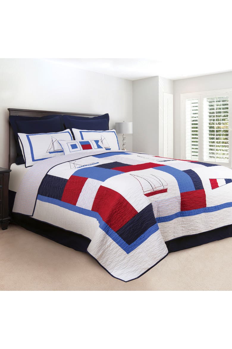 20" x 26" North Shore Cotton Standard Sham - Machine Washable, Alternate, color, Blue