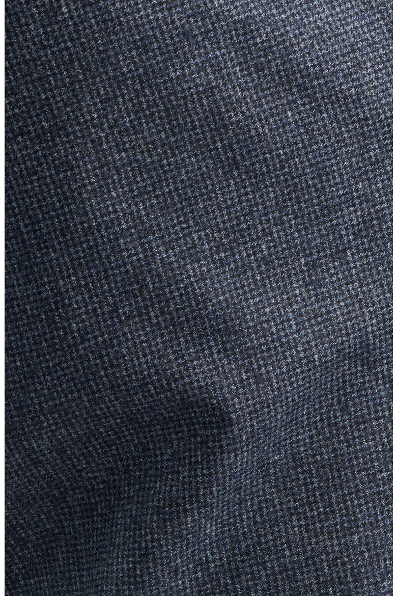 Genius Slim Fit Flat Front Microcheck Brushed Wool Dress Pants, Alternate, color, OPEN BLUE
