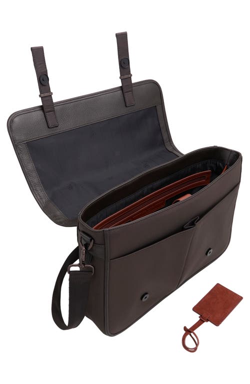 Ted Baker London Malcolm Messenger Bag In Mix Mat Dark Brown