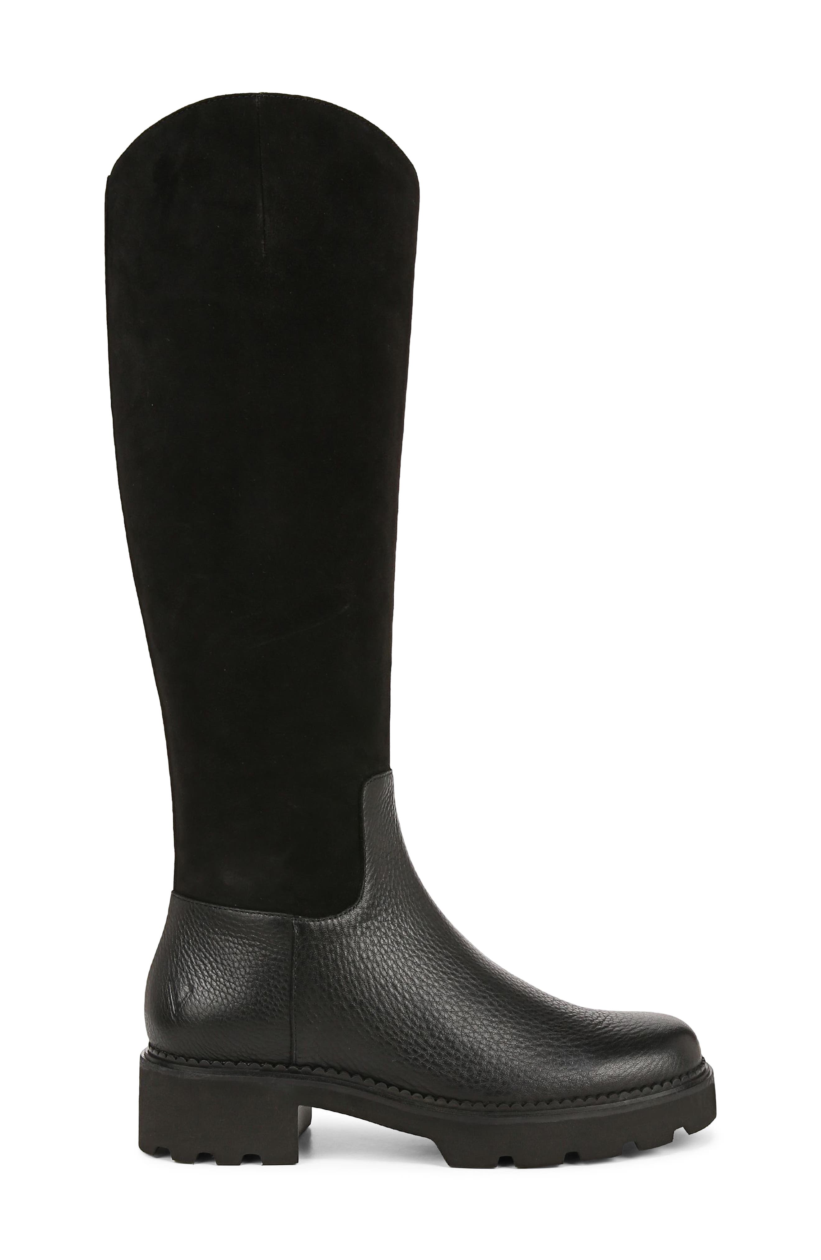 Fallbrook Water Resistant Knee High Boot, Alternate, color, BLACK FG SUEDE