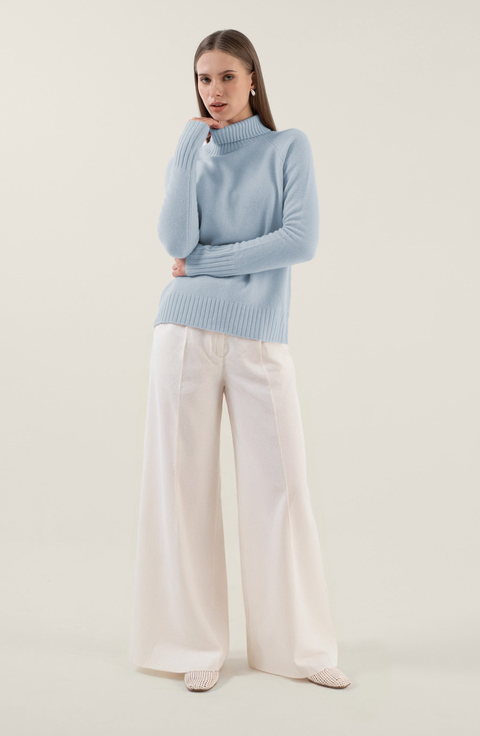 Emma Cashmere Relaxed Turtleneck Sweater