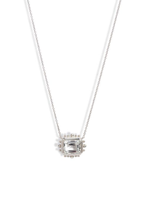 Marine White Topaz Pendant Necklace