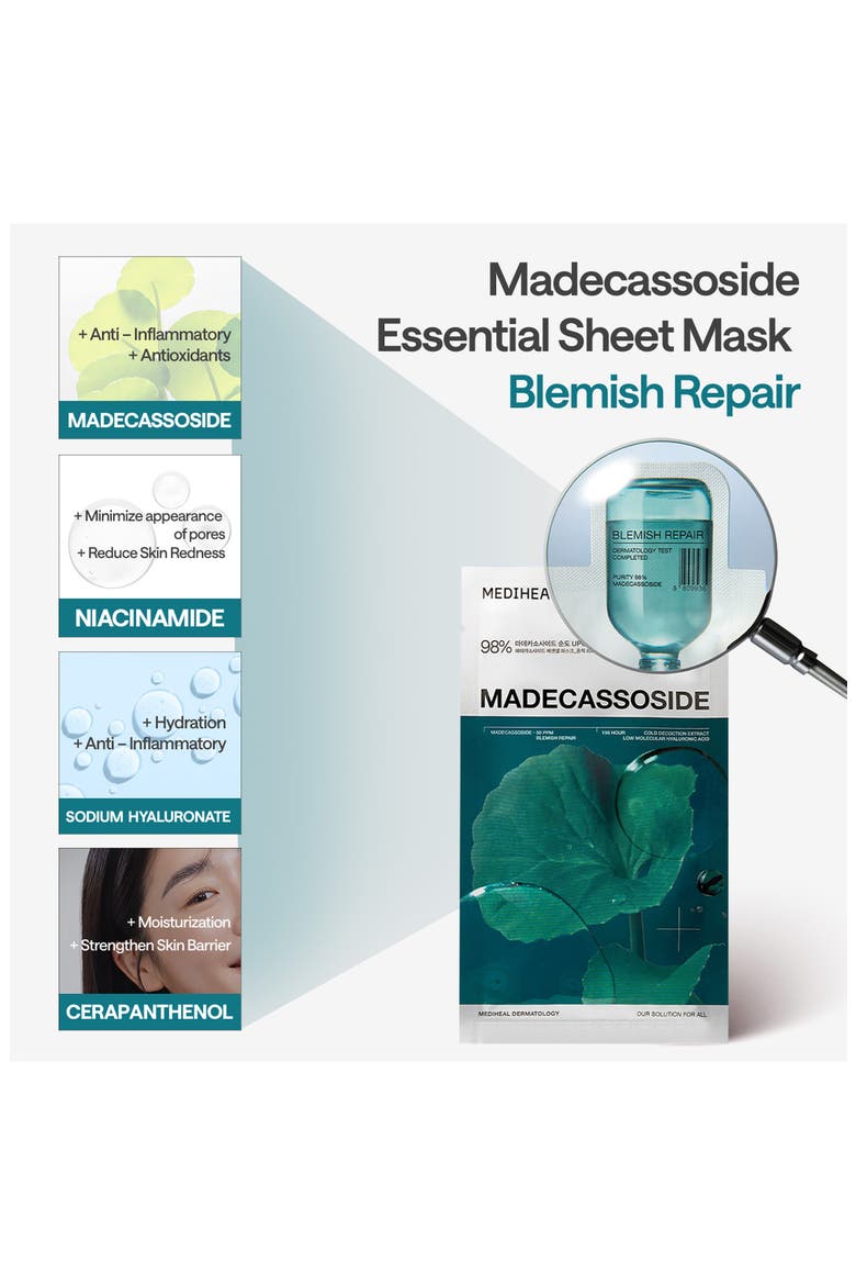 4-Pack Madeca Essential Masks, Alternate, color, TURQUOISE/ AQUA