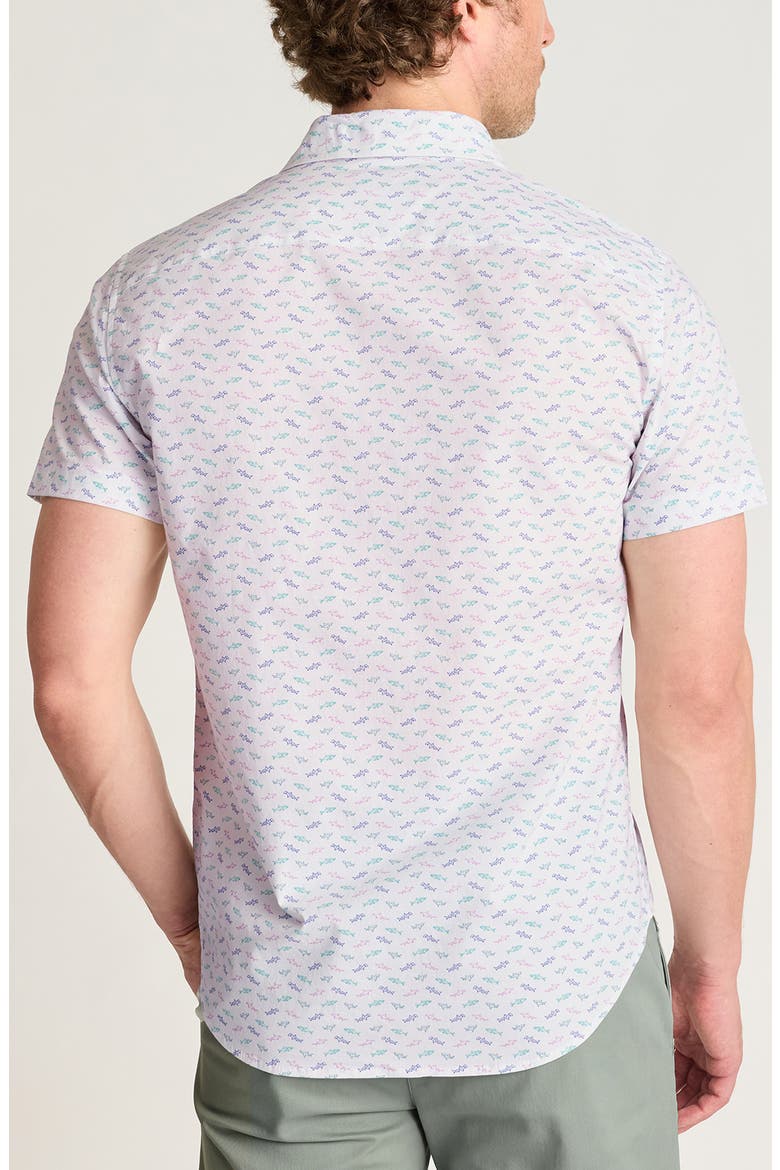 Riviera Short Sleeve Shirt, Alternate, color, WHITE SHARKS