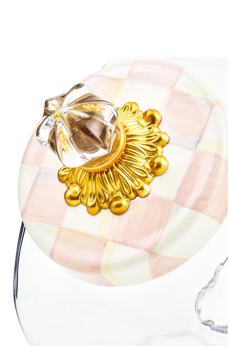 Cookie Jar with Rosy Check Enamel Lid, Alternate, color, ROSY