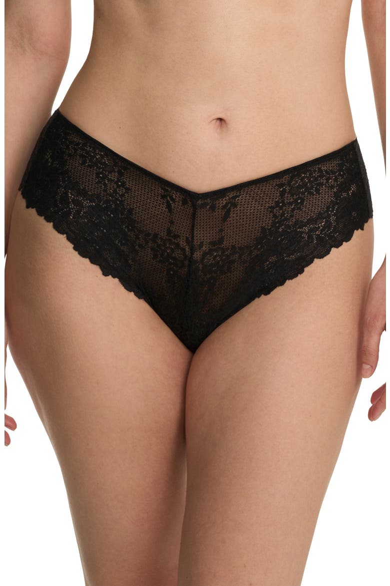Heavenly High Cut Briefs, Main, color, BLACK