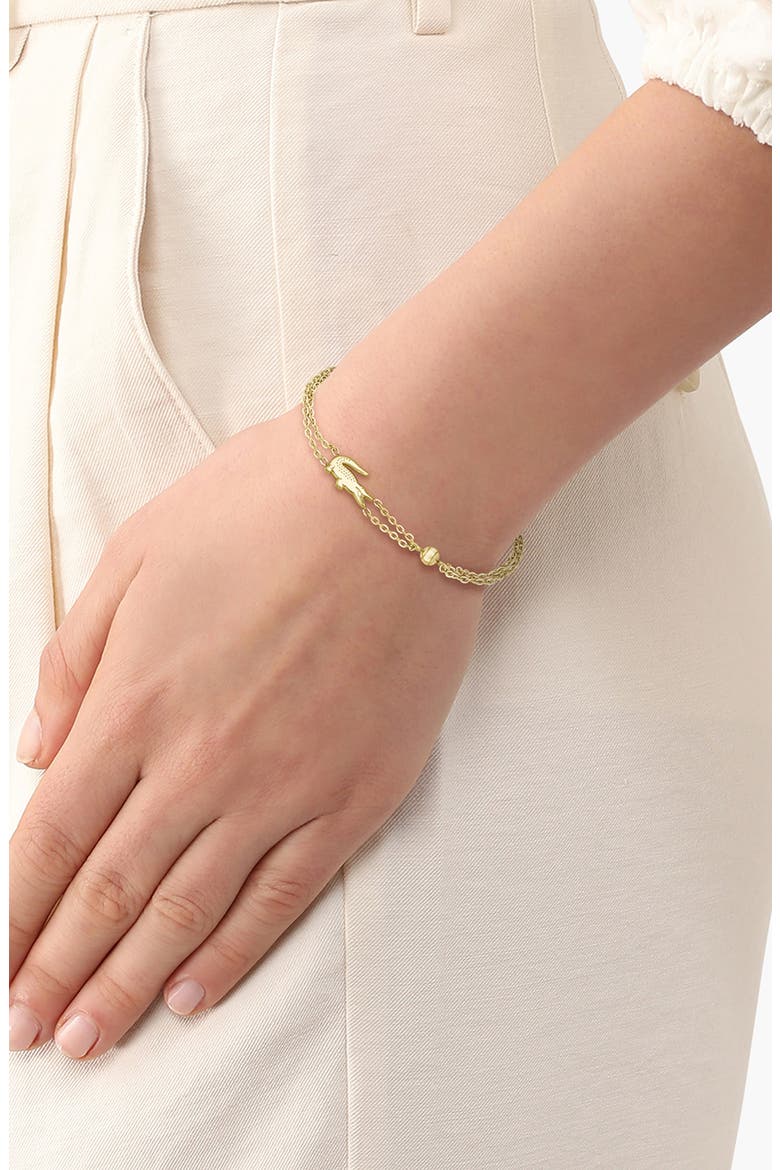 Crocodile Station Bracelet, Alternate, color, GOLD