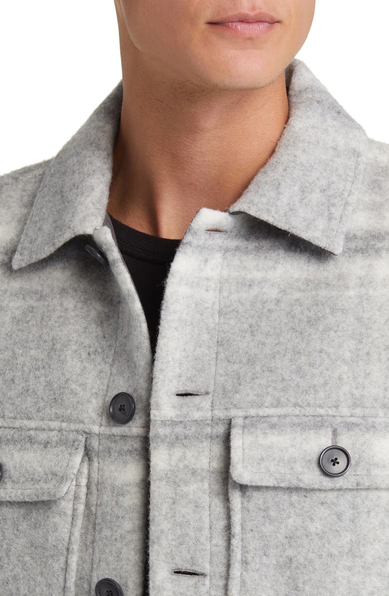 NN07 Wilas 8267 Plaid Wool Blend Shirt Jacket, Alternate, color, 