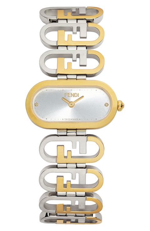 O'Lock Diamond Two-Tone Bracelet Watch, 28.3mm x 14.8mm