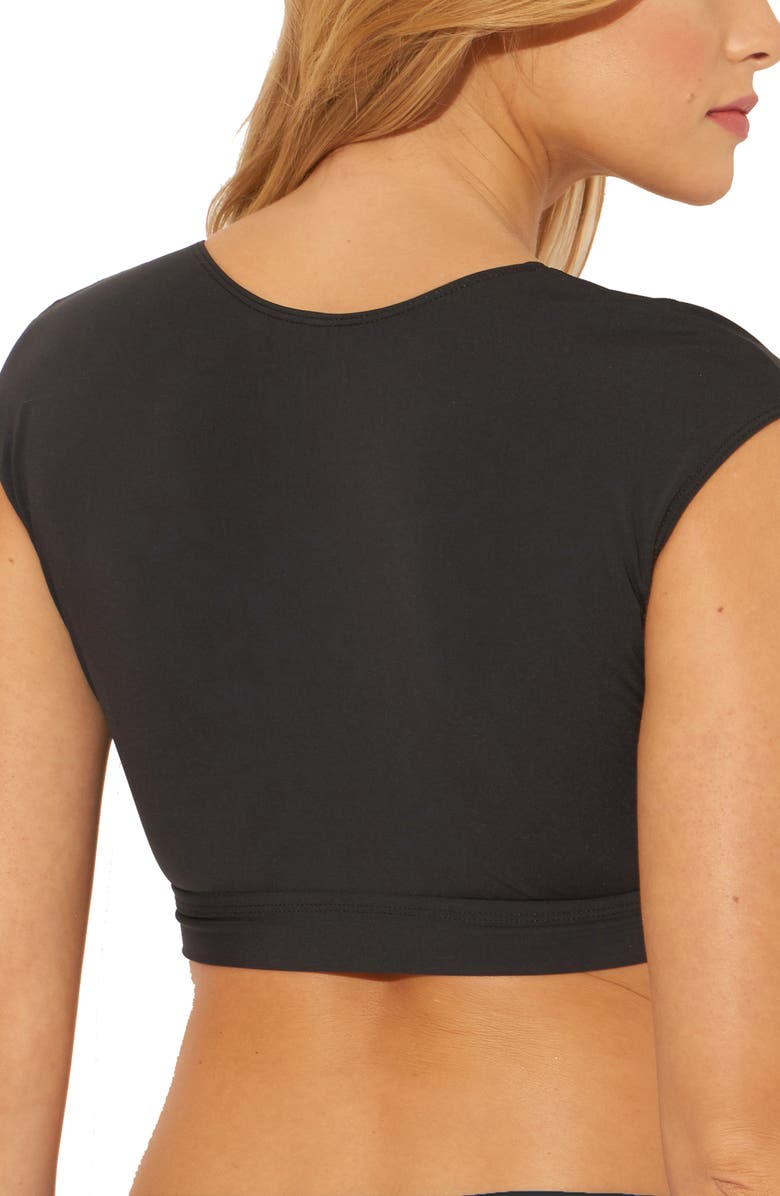 BLEU by Rod Beattie Kore Tie Front Bikini Top, Alternate, color, Black