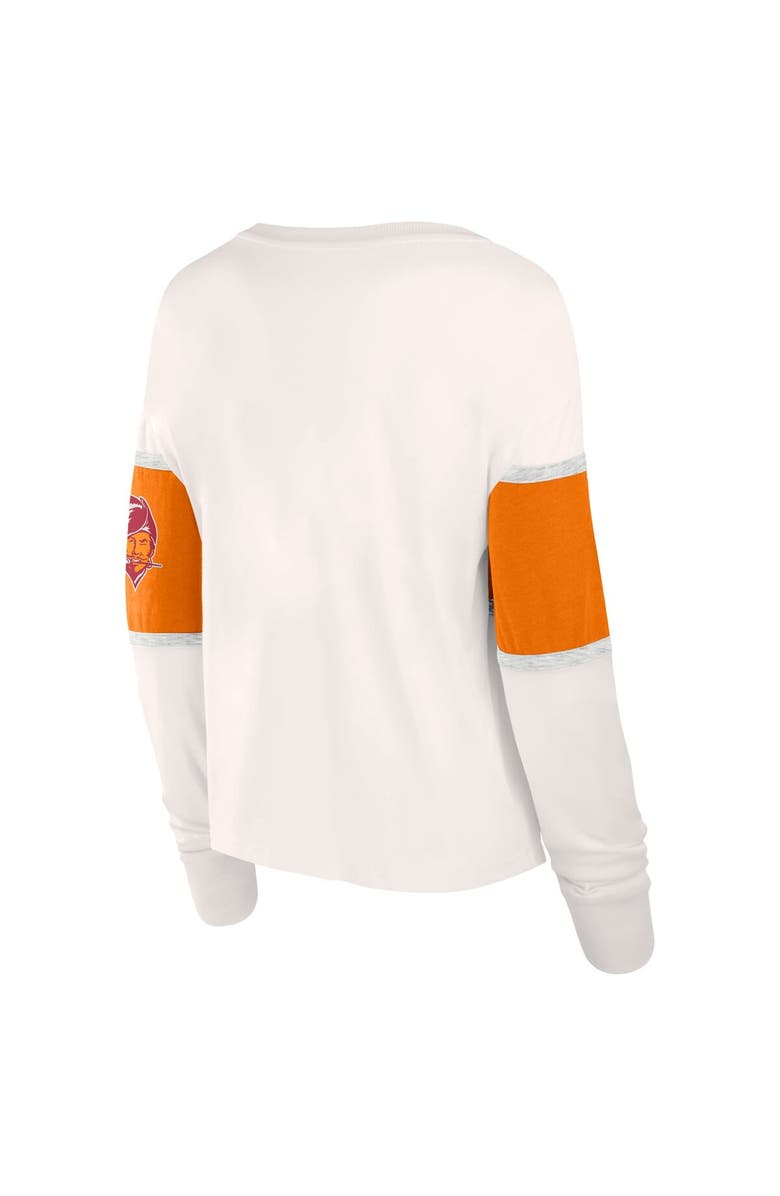 FANATICS Women's Fanatics Cream Tampa Bay Buccaneers Antique Block Long Sleeve T-Shirt, Alternate, color, Cream