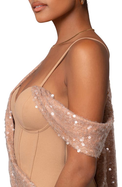 Jluxlabel Amani Sequin Drape Sleeveless Gown
