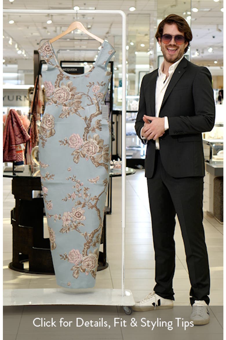 Brooke Floral Brocade Column Gown video