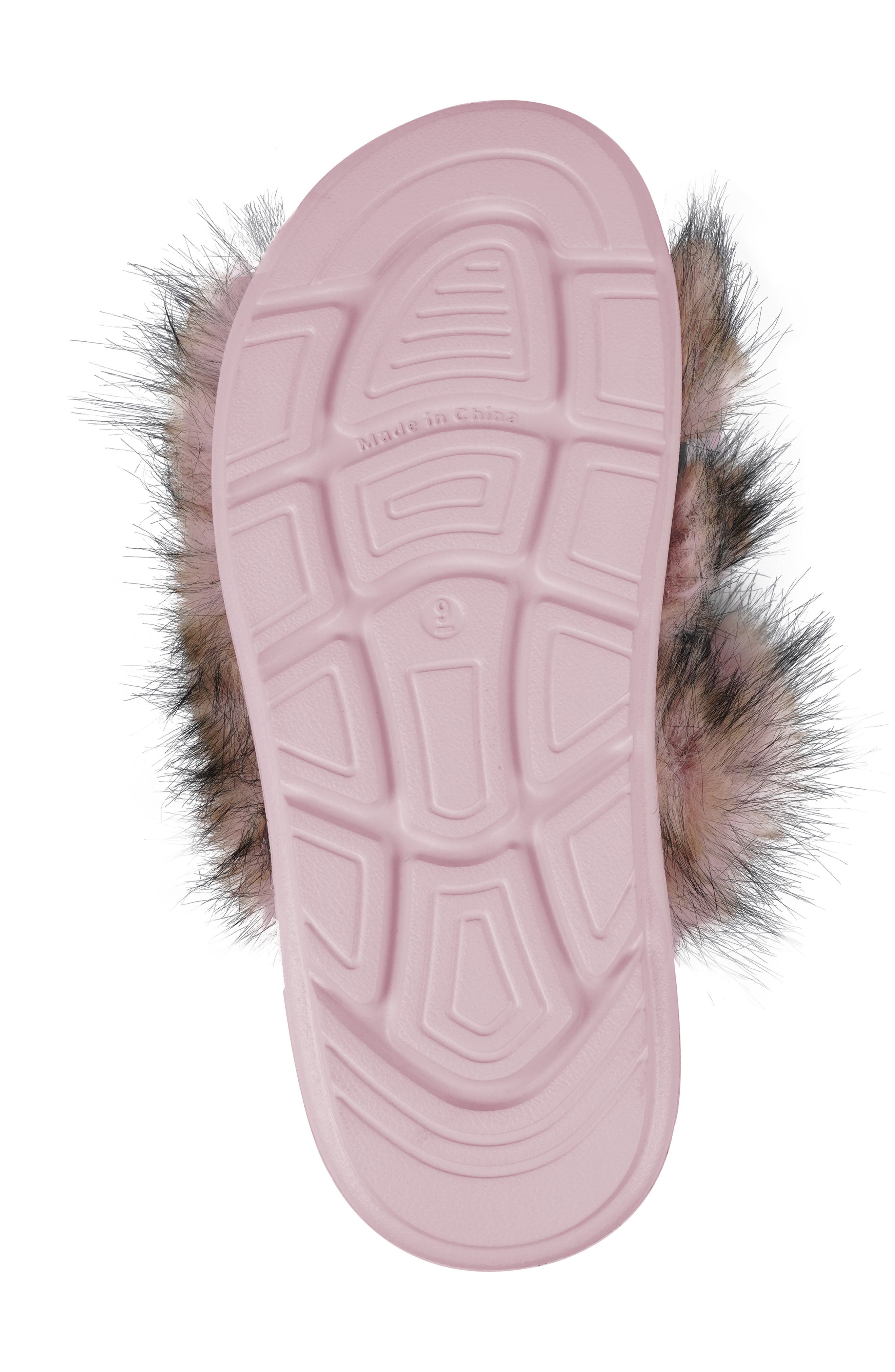 Fire Faux Fur Platform Sandal, Alternate, color, PINK