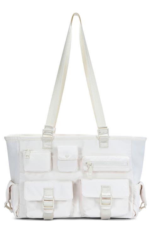 Multi Pocket Tote with Crossbody Strap