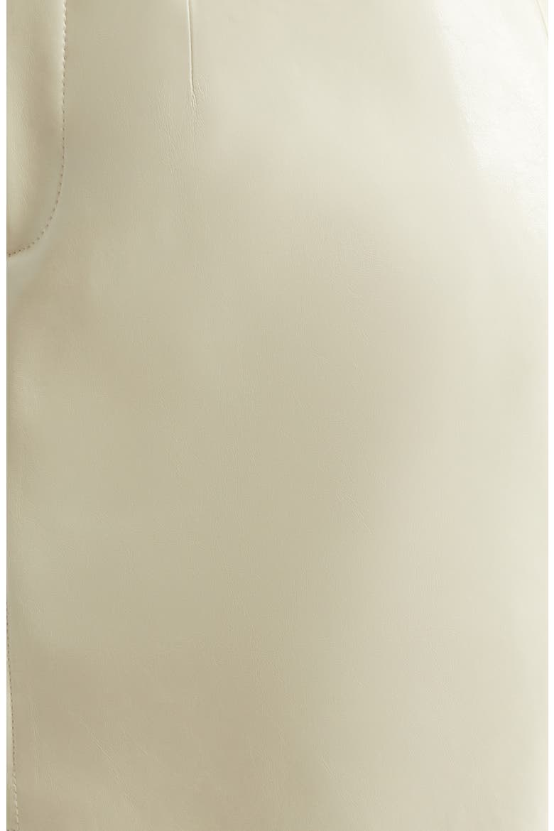 Noelle Faux Leather Pencil Skirt, Alternate, color, ALMOND