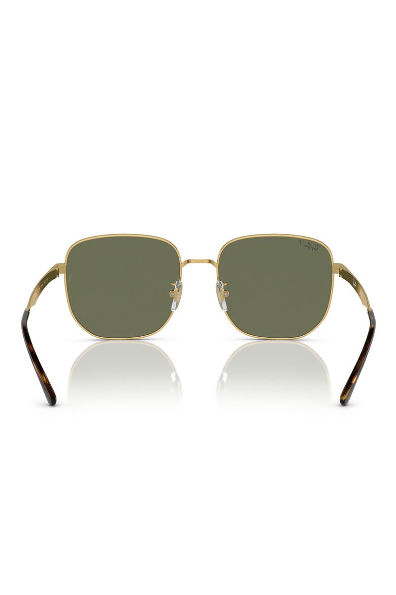 57mm Polarized Square Sunglasses, Alternate, color, ARISTA / DARK GREEN POLAR