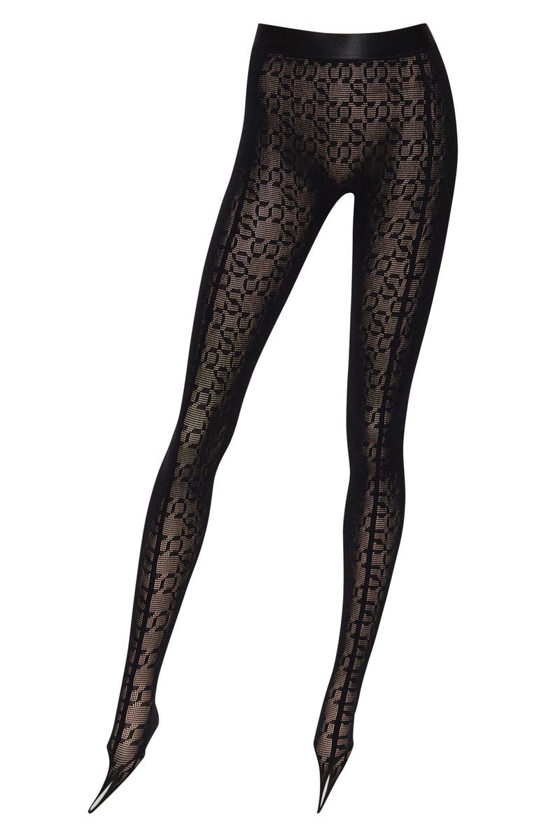 Wolford Intricate Stirrup Tights, Alternate, color, 