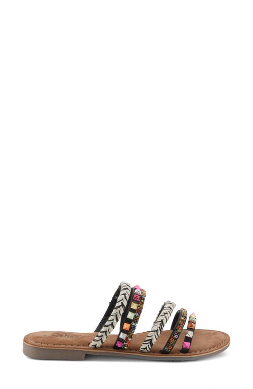 Azura By Spring Step Intoxicate Slide Sandal In Black Multi