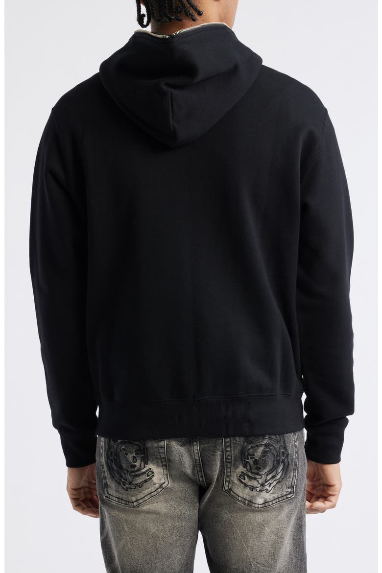 BB Script Logo Zip Hoodie, Alternate, color, BLACK