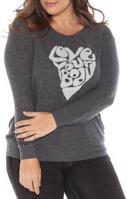 SLINK Jeans 'Love Your Body' Graphic Crewneck Sweatshirt