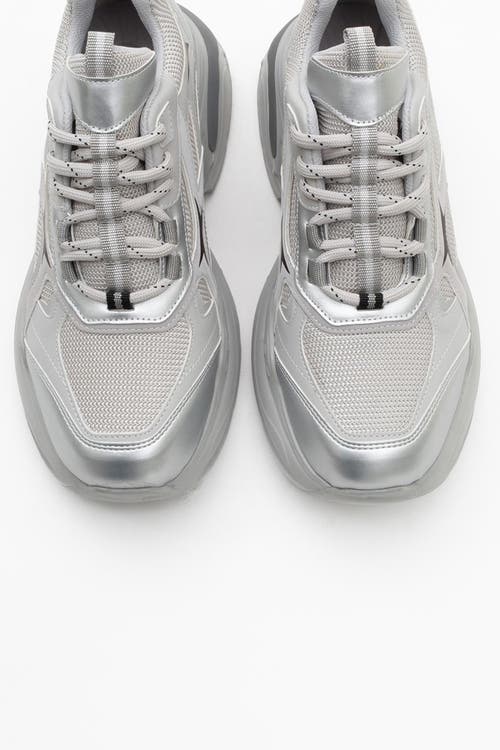 Prologue Shoes Marron Sport Sneakers In Silver