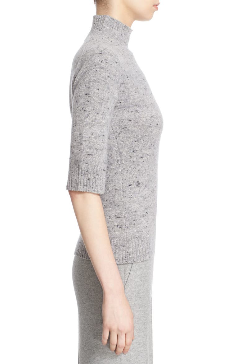 Nordstrom and Caroline Issa Cashmere & Merino Wool Mock Neck Pullover, Alternate, color, LIGHT HEATHER GREY