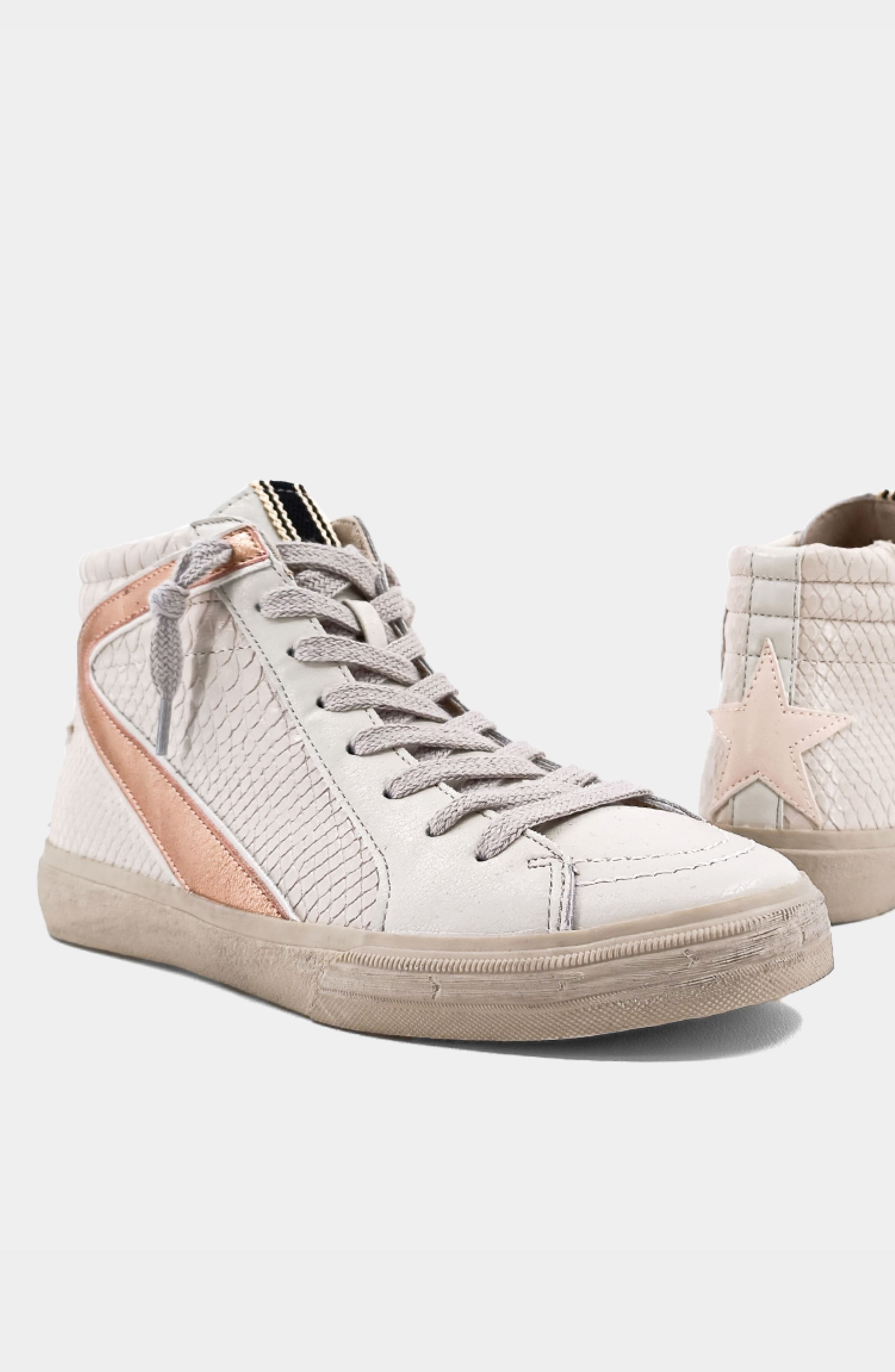 SHUSHOP Rooney High-Top Sneaker, Alternate, color, Taupe Snake