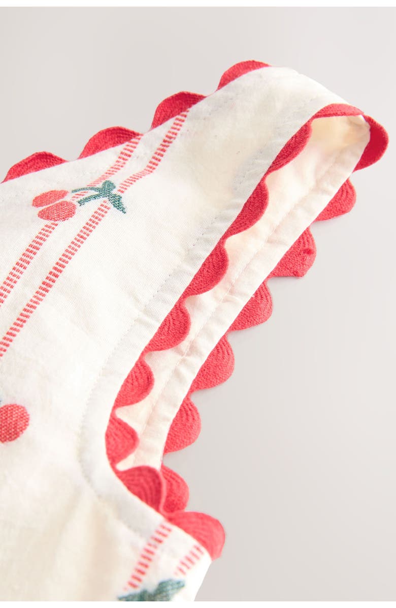 NEXT Kids' Cherry Jacquard Romper, Alternate, color, Neutral