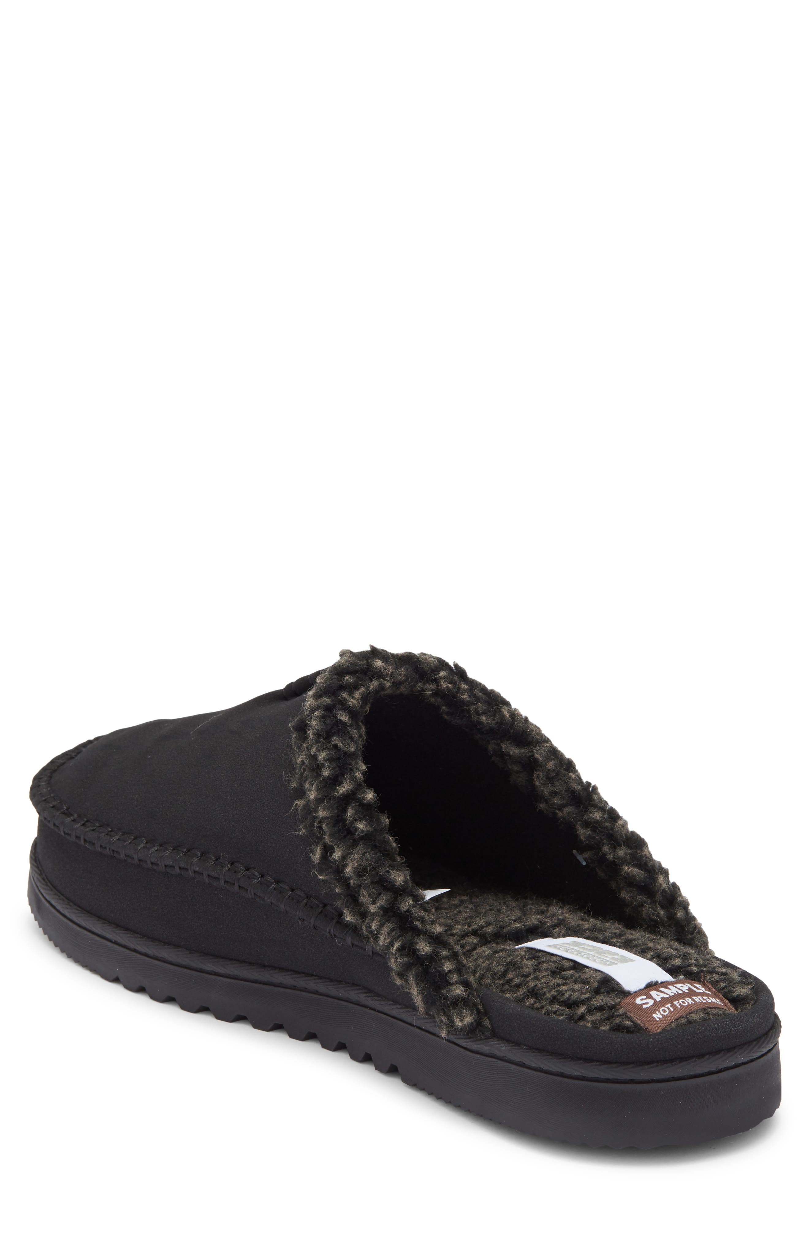 NORDSTROM RACK Keon Faux Shearling Clog, Alternate, color, Black