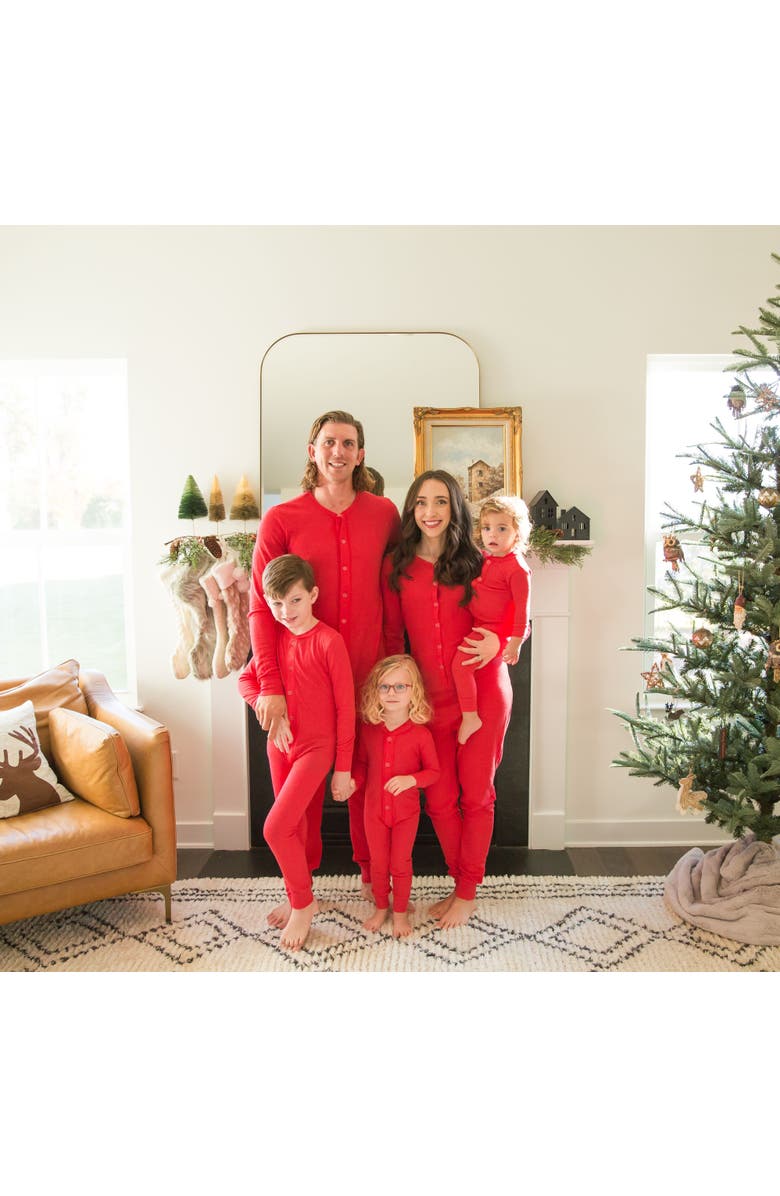 CITY THREADS Kids' Soft & Cozy Thermal One-Piece Union Christmas Outfit Suit, Alternate, color, Black