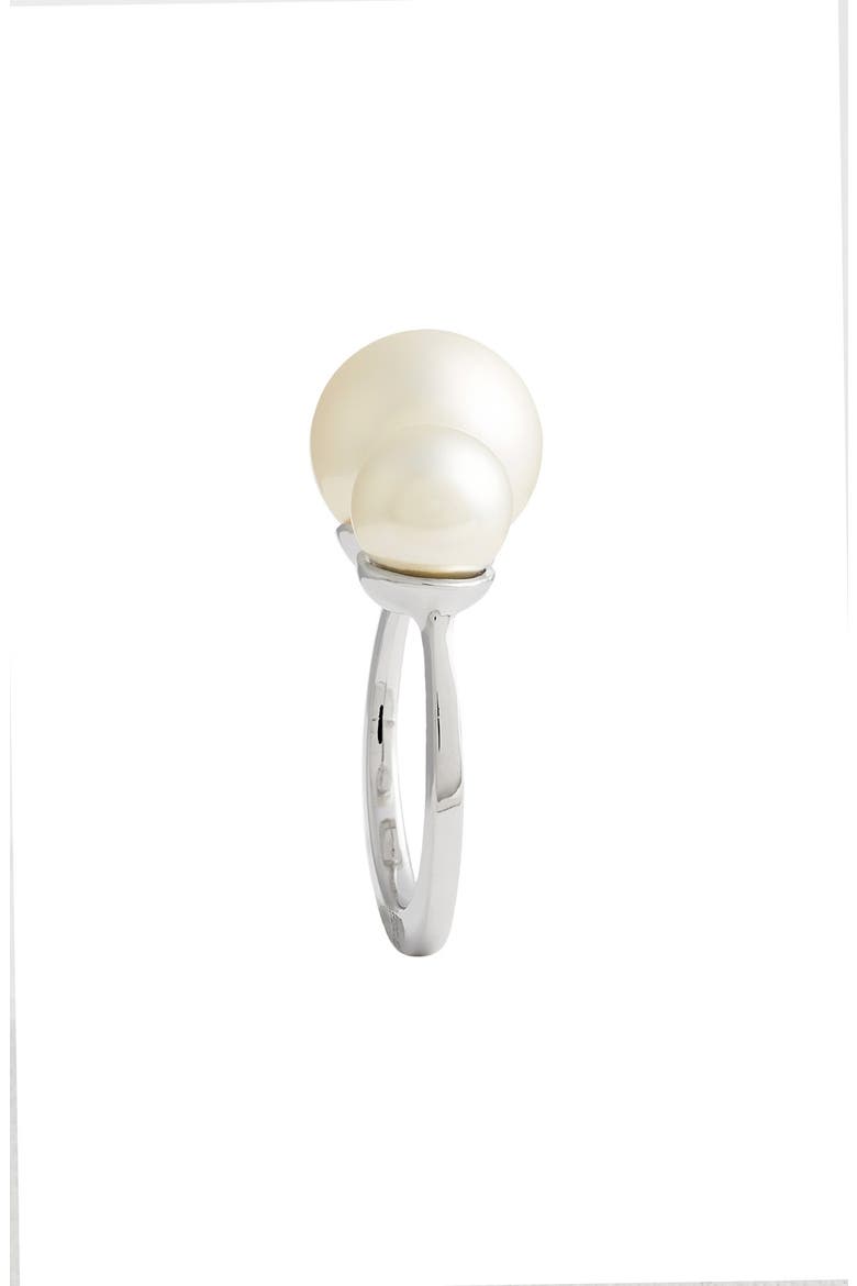 'Rio De Janiero' Faux Pearl Ring, Alternate, color, SILVER/ CREAM