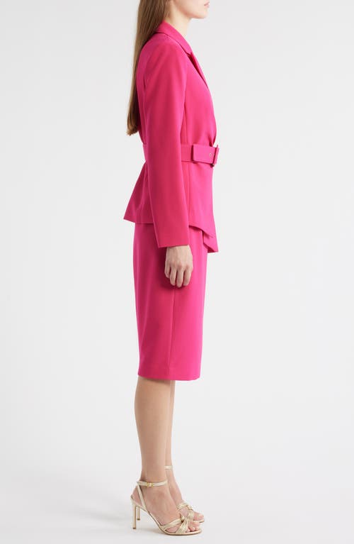 Tahari Asl Nested Belted Jacket And Skirt