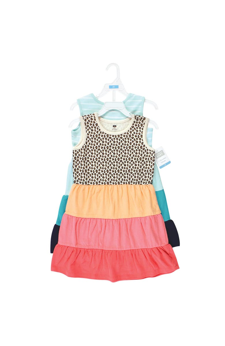 Hudson Baby Two Pack Dress Set, Alternate, color, Leopard Coral Mint