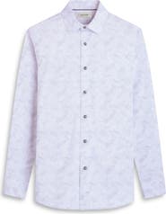 Bugatchi Jimmy OoohCotton® Leaf Print Button-Up Shirt