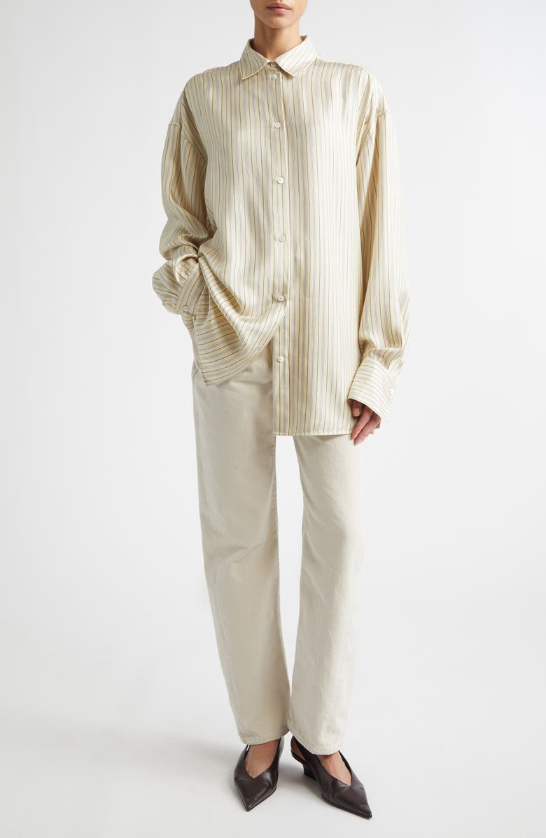 TOTEME Twisted Seam Denim Straight Leg Jeans, Alternate, color, Smoke