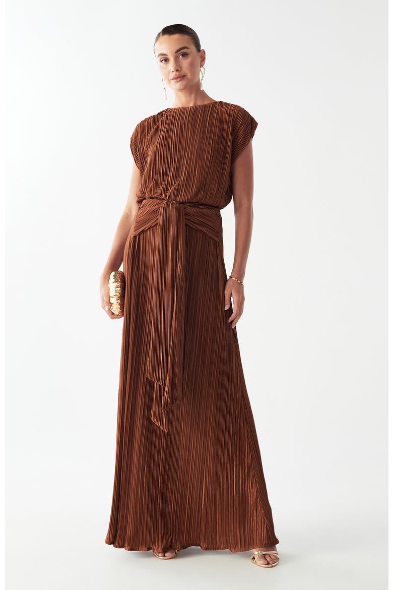 Zarina Maxi Dress, Alternate, color, Rust