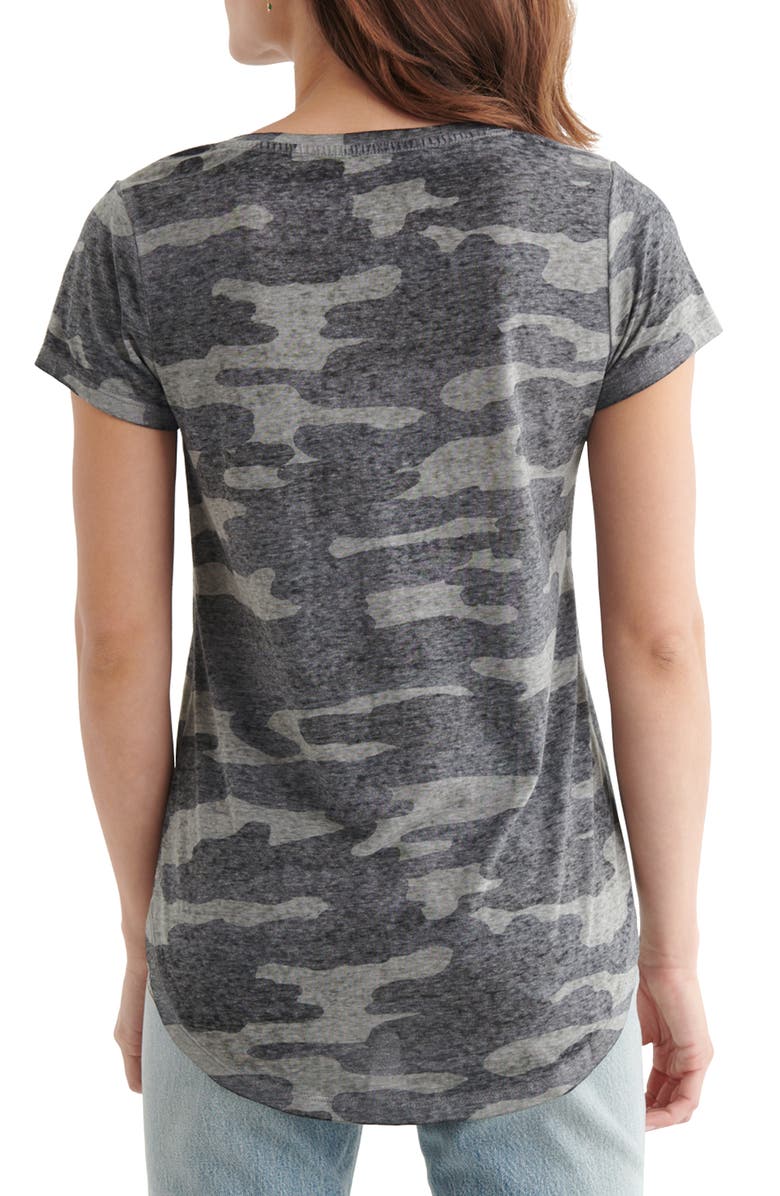 Lucky Brand Camo Burnout T-Shirt, Alternate, color, 