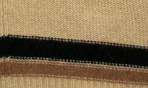 Portolano Stripe Cashmere Scarf In Brown Combo